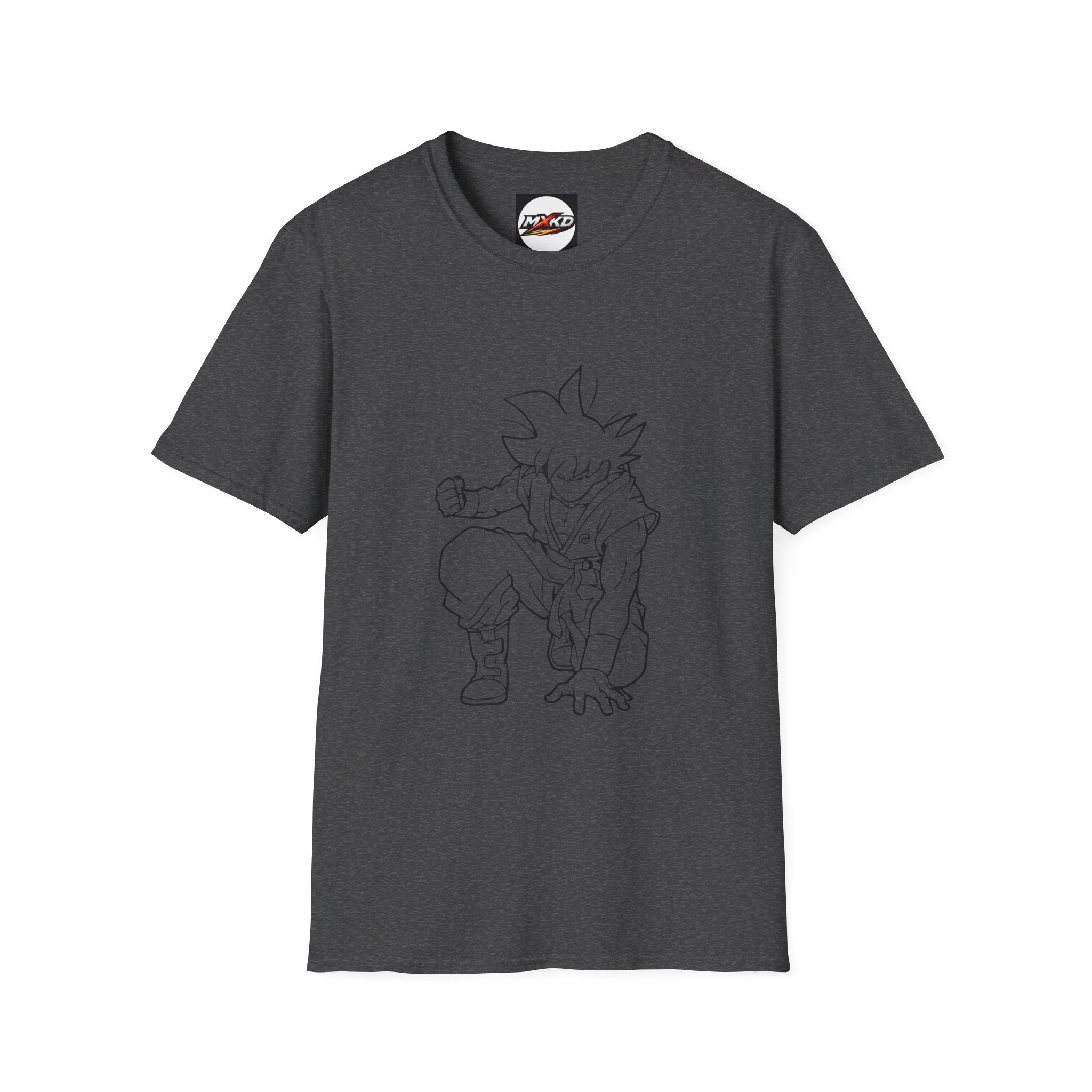 Dragon Ball Goku Sketch T-Shirt — Anime Line Art Tee with Japanese Text
