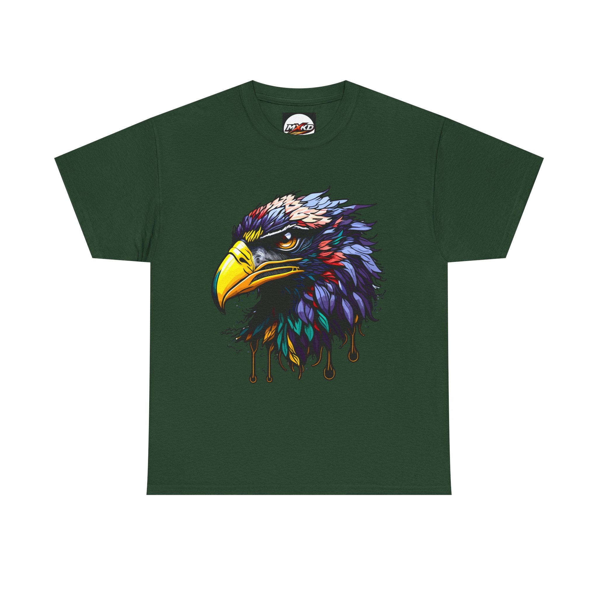 Colorful Drip Eagle T-Shirt — Vibrant Bird Head Graphic Tee