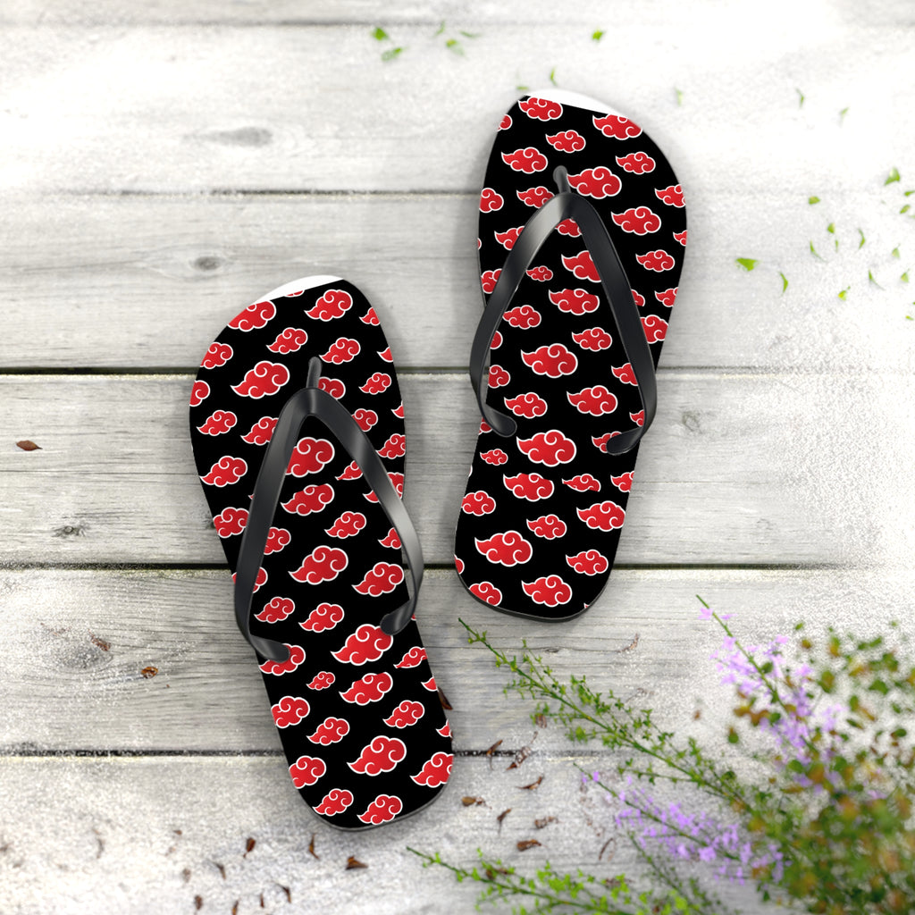 Akatsuki Cloud Flip Flops – Anime Pattern Beach Sandals