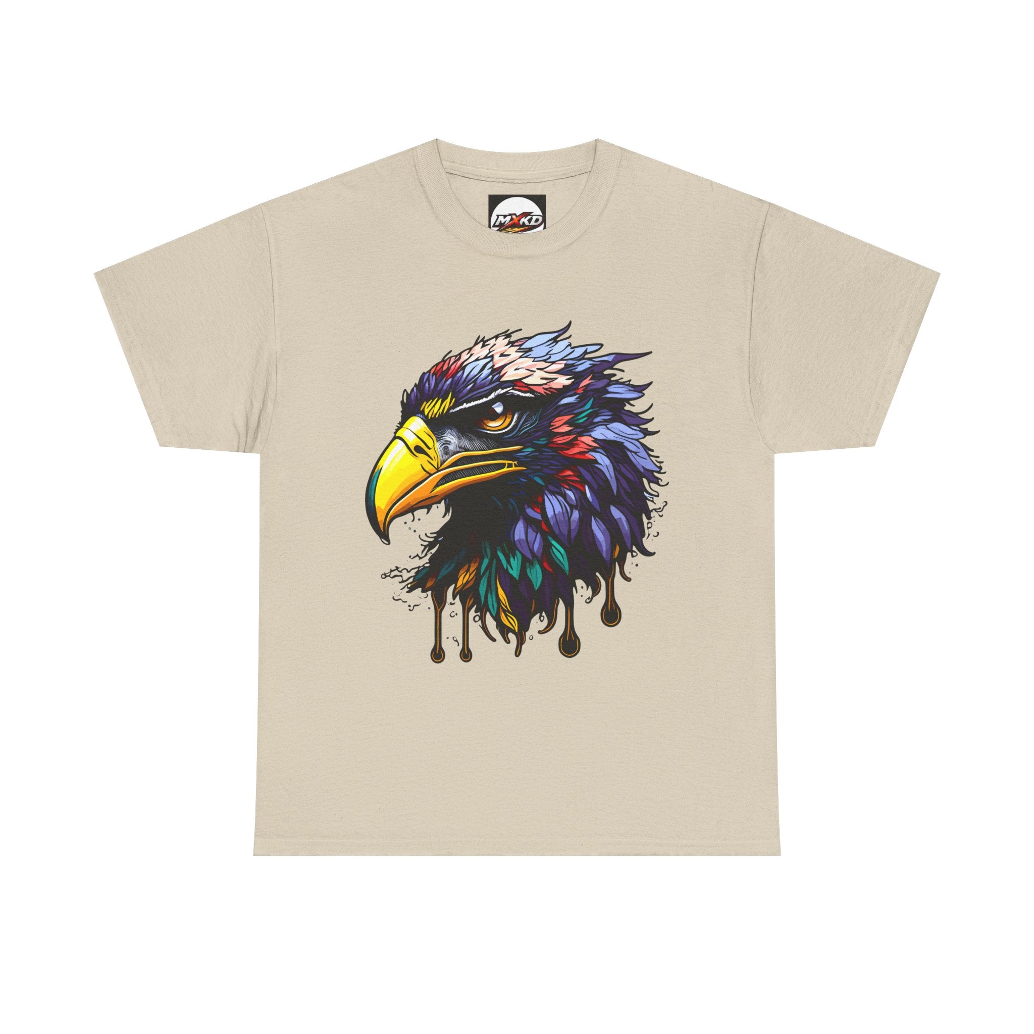 Colorful Drip Eagle T-Shirt — Vibrant Bird Head Graphic Tee