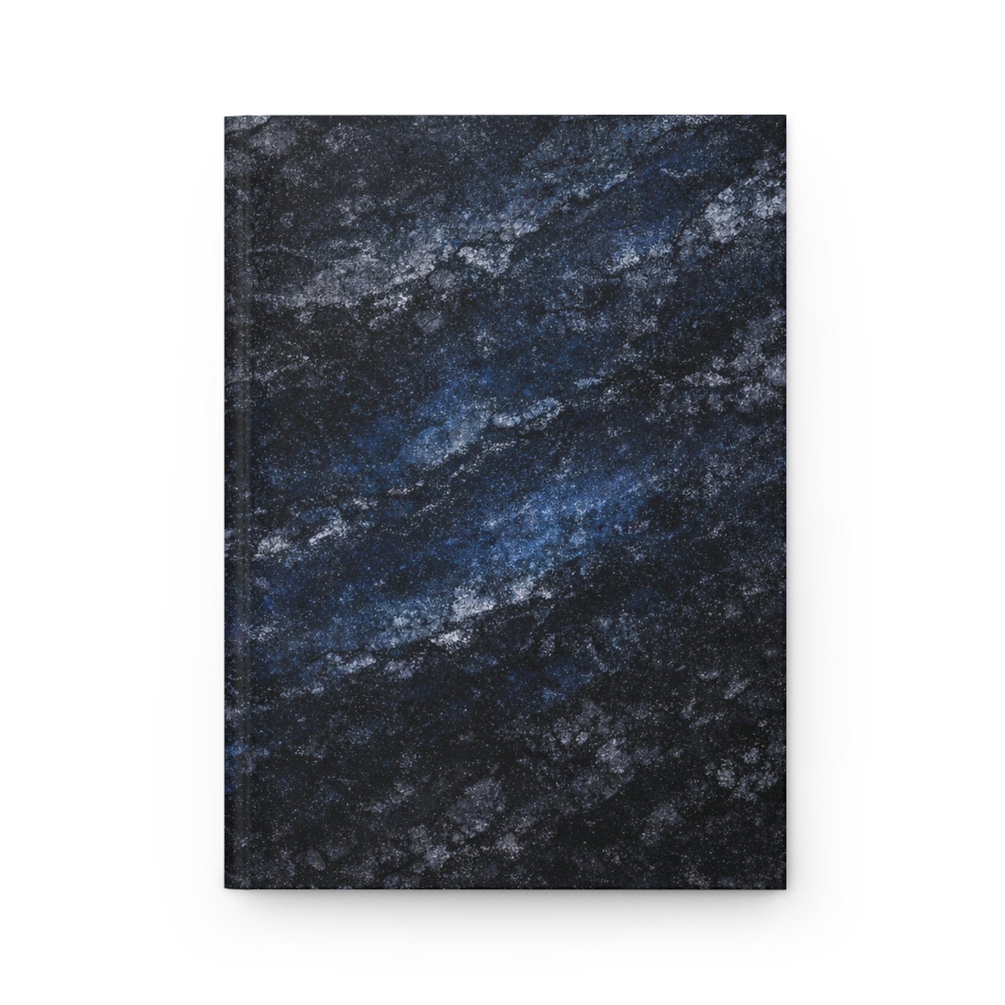 Galaxy Marble Hardcover Journal — Dark Blue & Purple Abstract Notebook