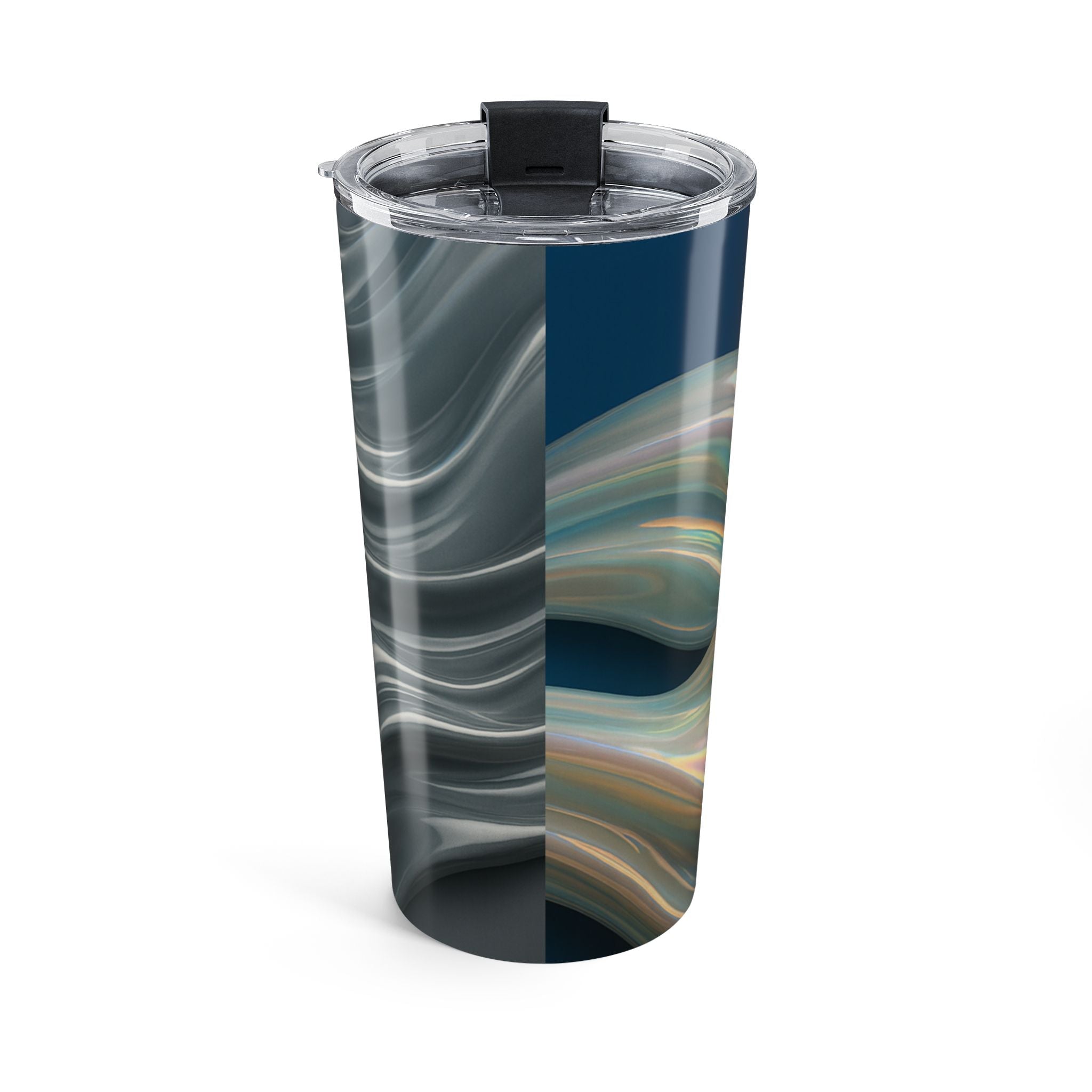 20oz Swirl Abstract Stainless Tumbler – Ocean Blue Insulated Travel Cup