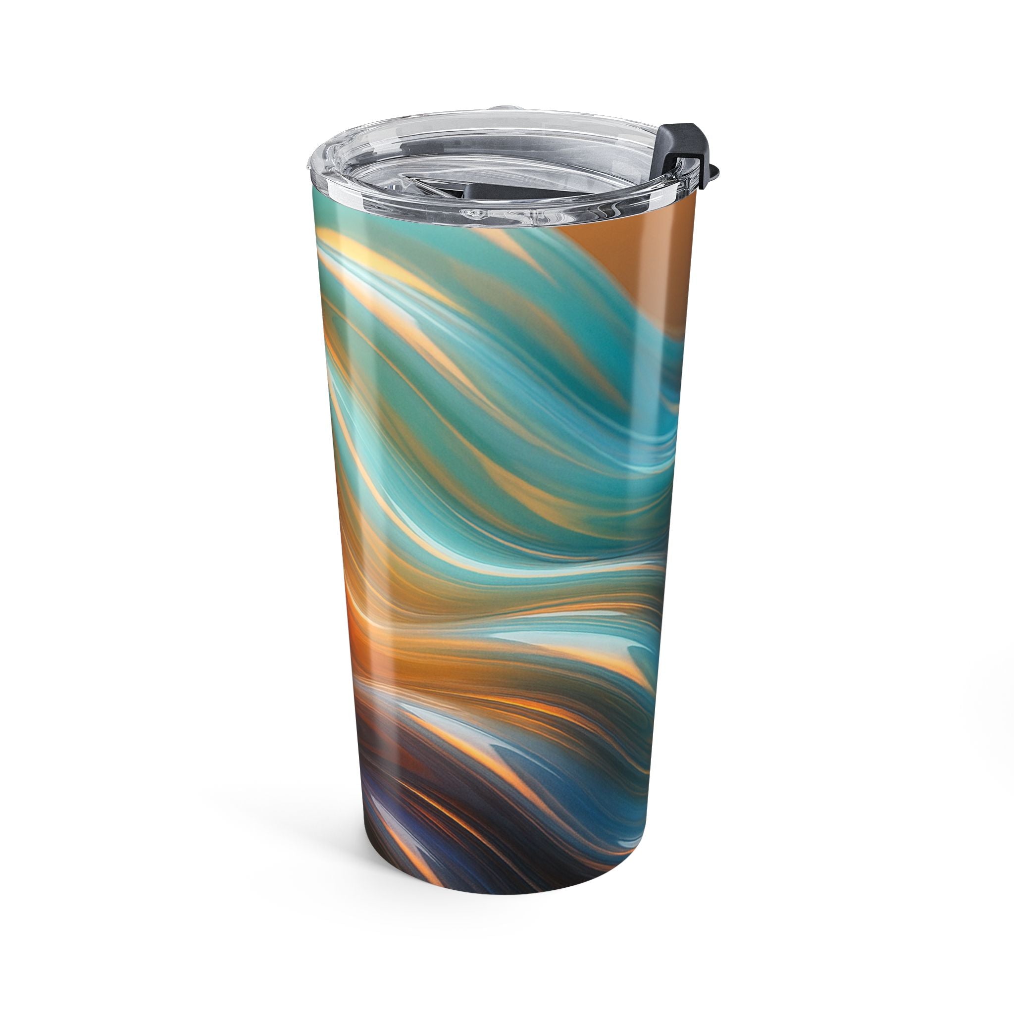 20oz Abstract Ocean Swirl Tumbler — Insulated Travel Cup