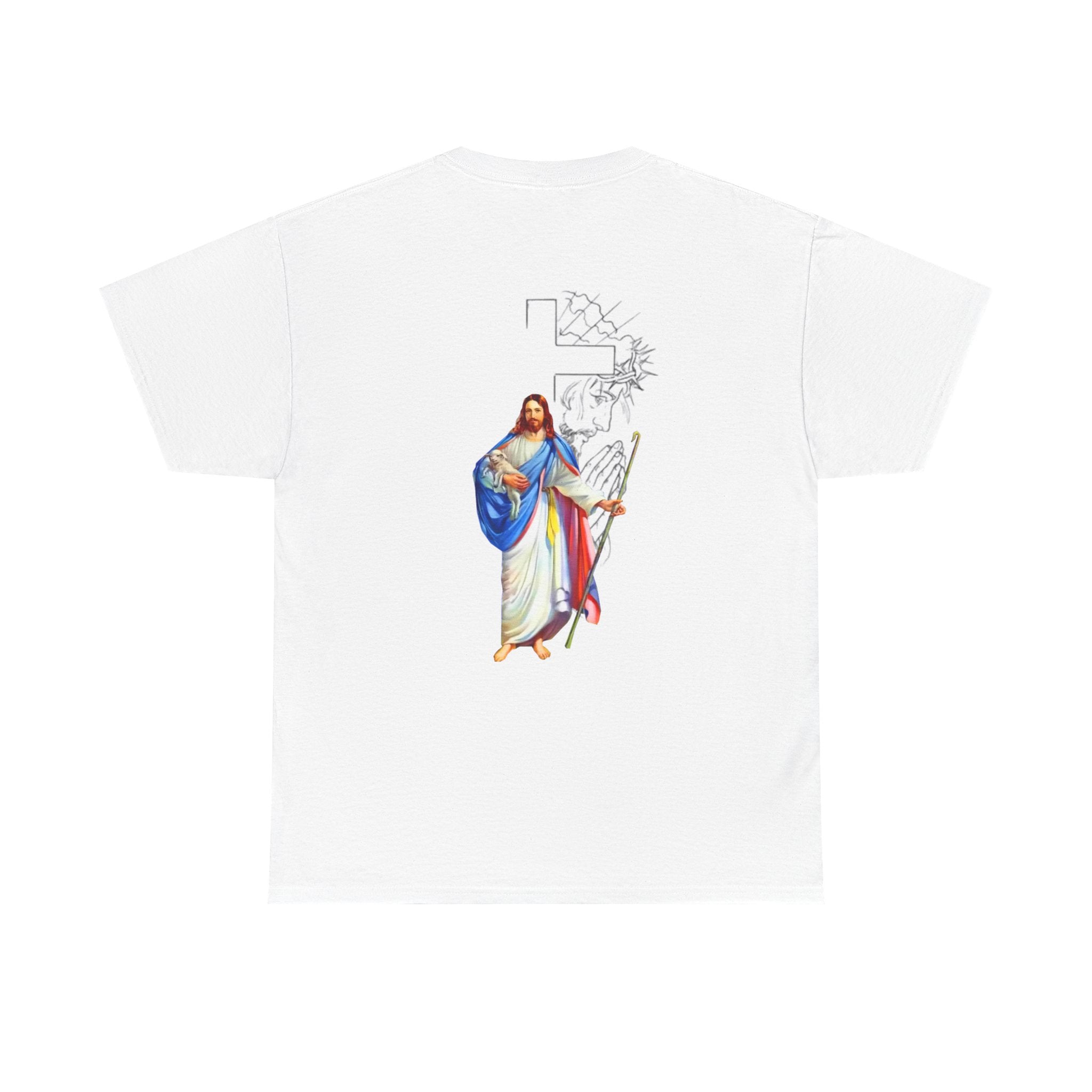 Christian Jesus Tee — Cute Chibi Front & Classic Back Religious T-Shirt